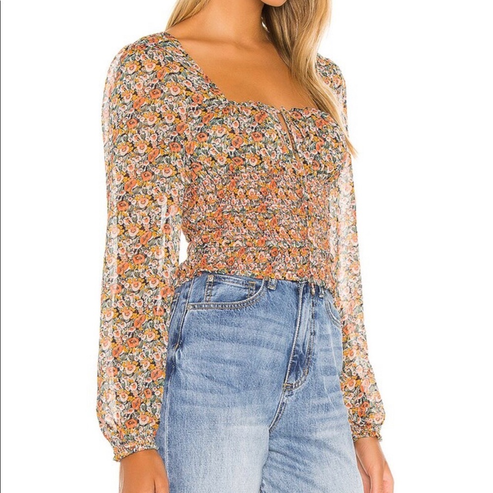 MINKPINK Fleetwood Floral Chiffon Top in Multi